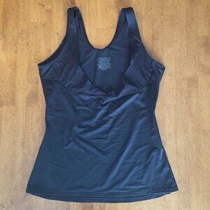Size 2XL Hanes black firm control open-bust shaping torsette camisole shapewear